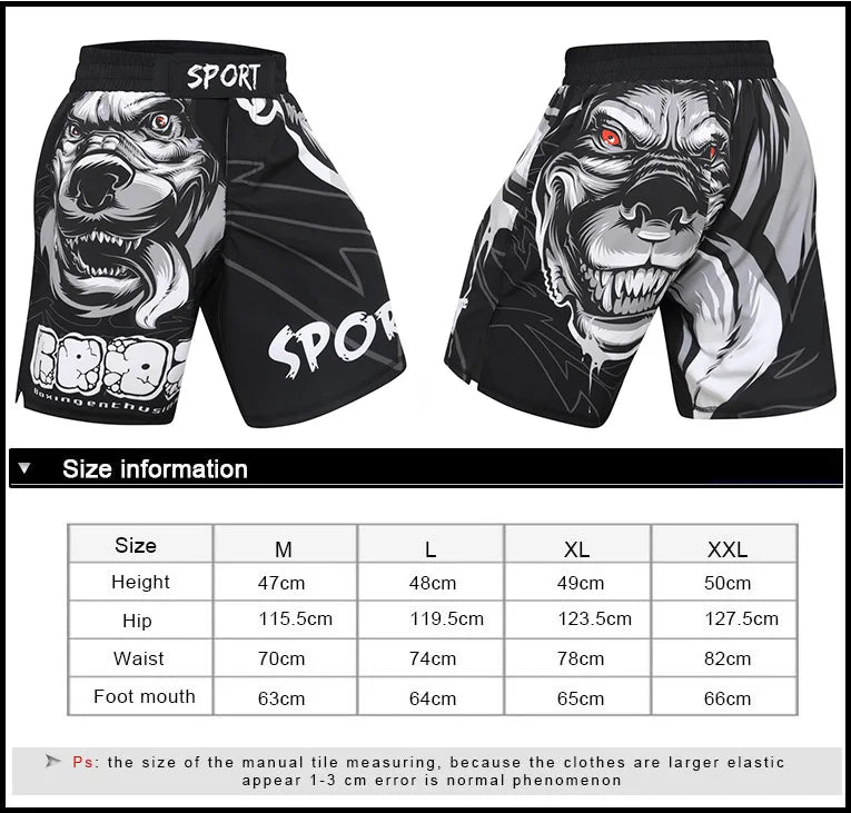 MMA Clothing Men KickBoxing Tracksuit 3D Prints MMA T shirt+Pants+Shorts Muay Thai Bjj Boxing Sport Suit Rashguard Fitness Sets