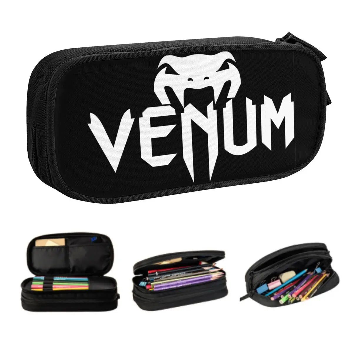 Cute Custom Venums Pencil Cases for Boys Gilrs Combat Sports And Fitness Large Storage Pen Bag Box School Supplies