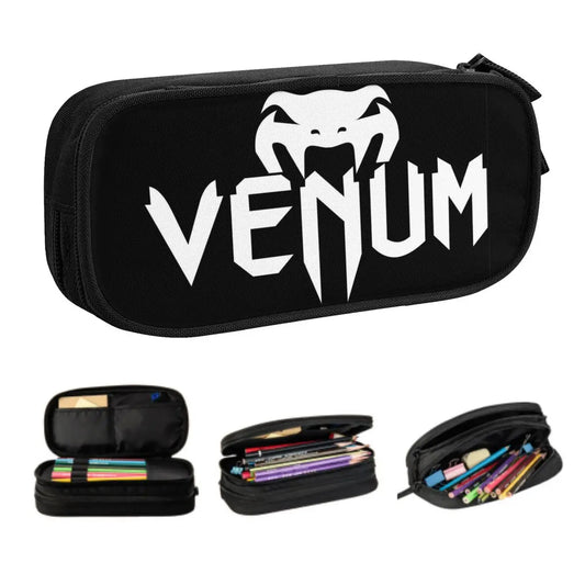 Cute Custom Venums Pencil Cases for Boys Gilrs Combat Sports And Fitness Large Storage Pen Bag Box School Supplies