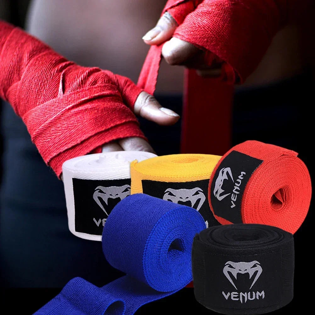 2Pcs Boxing Bandage Cotton Soft Bandage Sanda Muay Thai Karate Sports Fist Bandage Fitness Hand Protector Wrist Wrap Handband